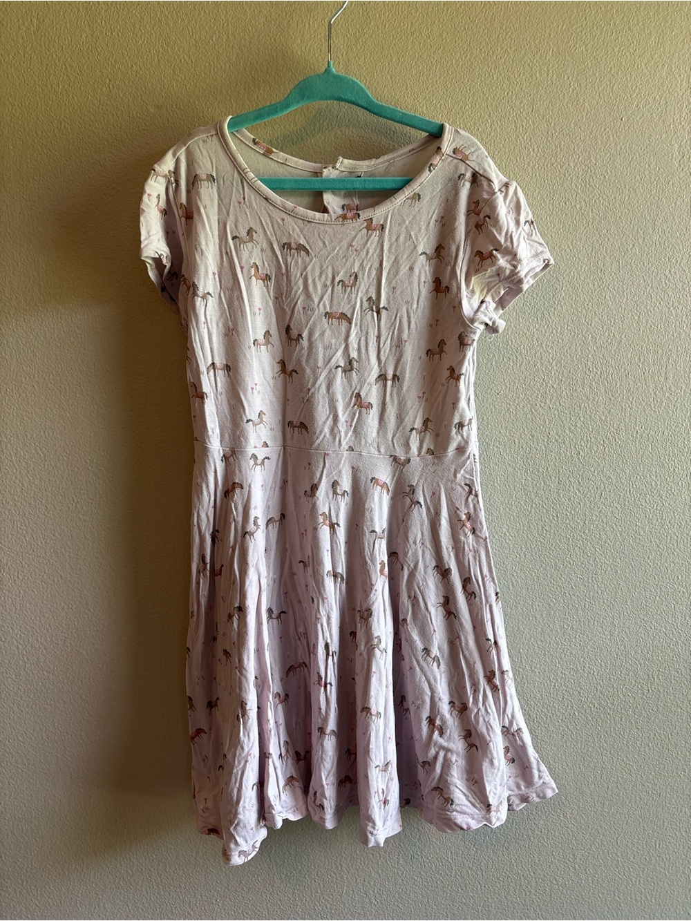 Magnetic Me Light Pink Horse-Print Skater Dress